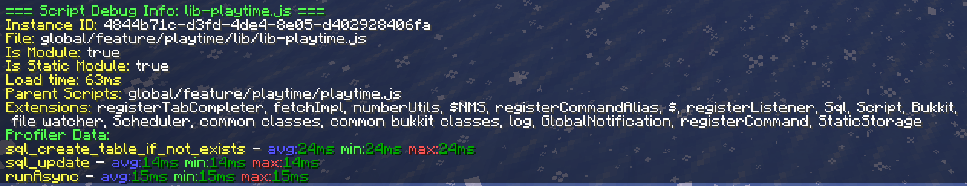 info screenshot